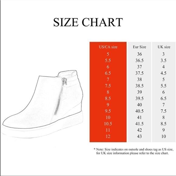 Brown Wedge Booties Sneakers - Picture 6 of 6